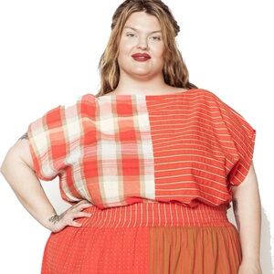 Ace&Jig Shell Top in Picnic Textile Reversible 4X